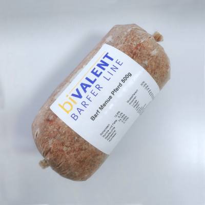 Barf Menue Pferd 500 g ( Komplettmenü mit Pferdefleisch)