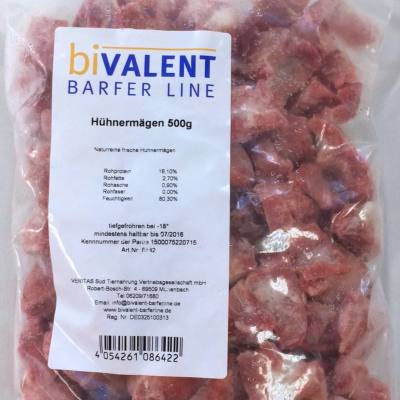 Hühnermägen naturrein und frisch 500g