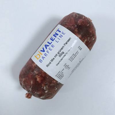 Rind Mix mit Pansen 500 g, Rinderpansen grün, Rindermuskelfleisch & Rinderlunge