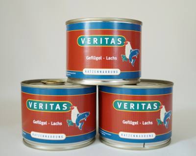Geflügel und Lachs 200 g , Gaumenschmaus für Katzen