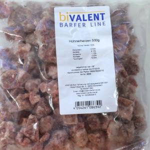 Naturreine Hühnerherzen im 500g ...